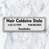 Imagem de Placa ACM 050 - até 2 nomes (fundo prata)